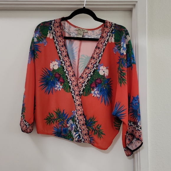 Flying Tomato Tops - Flying Tomato Tropical Blouse EUC